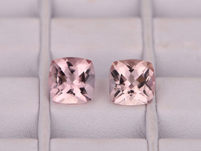 Reserved for sophie-loomer Cushion Morganite Engagement Ring 14K Rose Gold 8mm - Lord of Gem Rings