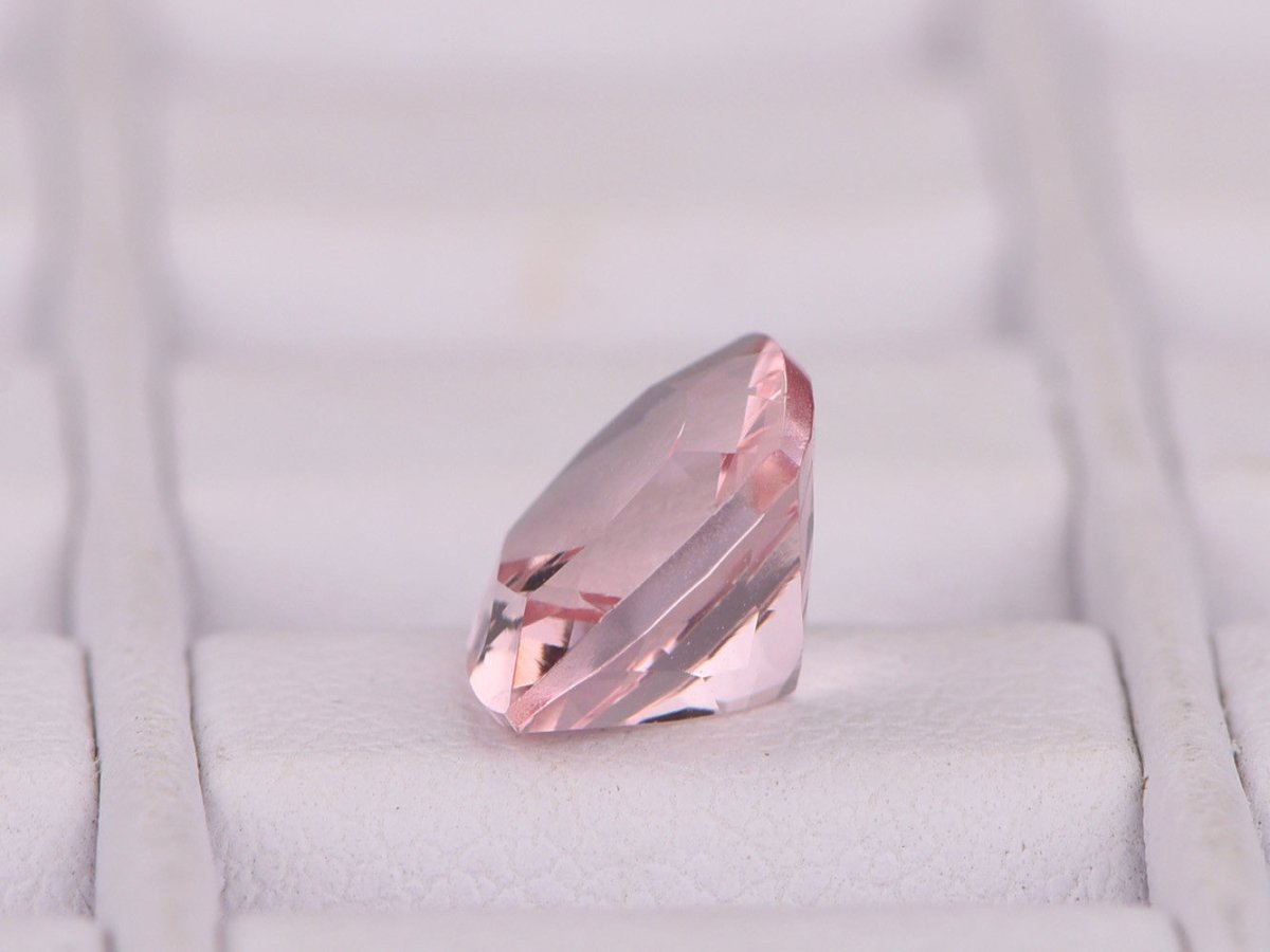 Reserved for sophie-loomer Cushion Morganite Engagement Ring 14K Rose Gold 8mm - Lord of Gem Rings