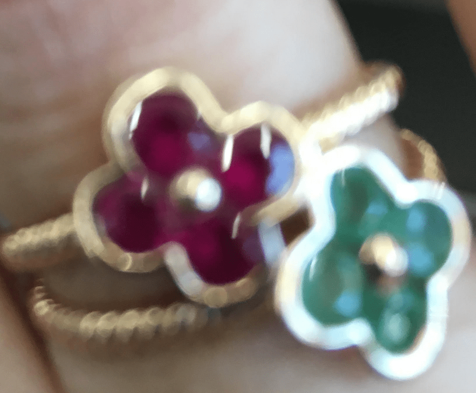 Reserved for Stephanie 14K Rose Gold Ruby Clover Necklace - Lord of Gem Rings