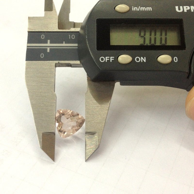Reserved for steven Straight Trilllion 4th payment Peach Morganite Engagement Ring 14K White Gold - Lord of Gem Rings