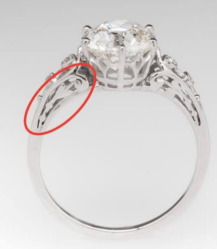 Reserved for Tara Custom Diamond Semi Mount Ring for Round 14K White Gold - Lord of Gem Rings
