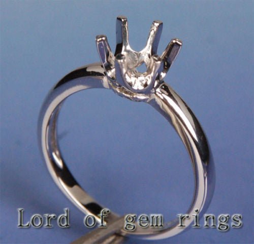 Reserved for Tara,Custom Plain 14K Yellow Gold Semi Mount Ring Round - Lord of Gem Rings