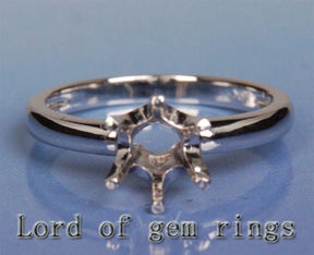 Reserved for Tara,Custom Plain 14K Yellow Gold Semi Mount Ring Round - Lord of Gem Rings