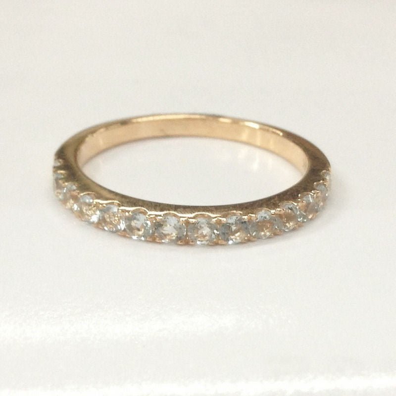 Reserved for Teresa,Custom mothers ring, 3/4 Eternity 14k Rose Gold - Lord of Gem Rings