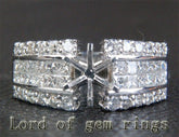 Reserved for tharris Custom VS/H Diamond Engagement Semi Mount Ring 14K Two Tone Gold - Lord of Gem Rings