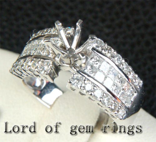 Reserved for tharris Custom VS/H Diamond Engagement Semi Mount Ring 14K Two Tone Gold - Lord of Gem Rings