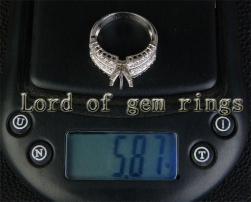 Reserved for tharris Custom VS/H Diamond Engagement Semi Mount Ring 14K Two Tone Gold - Lord of Gem Rings