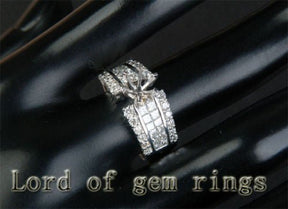 Reserved for tharris Custom VS/H Diamond Engagement Semi Mount Ring 14K Two Tone Gold - Lord of Gem Rings