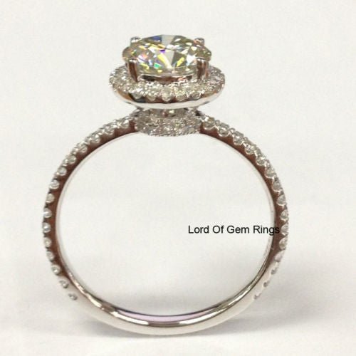 Reserved for theo1krie Custom Gold Semi mount Ring Pave Diamond accent 14K Rose Gold - Lord of Gem Rings