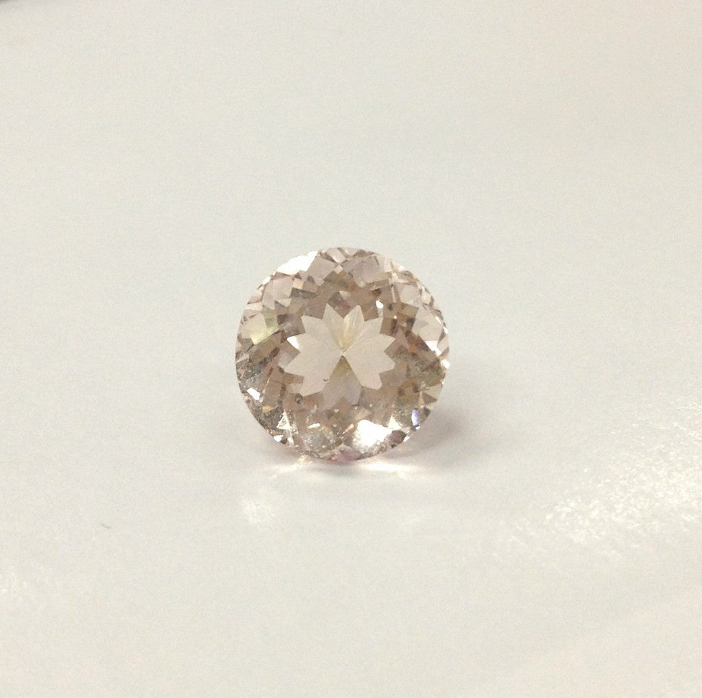 Reserved for Tonya,Custom Round Morganite Diamonds Wedding Set 14K Rose Gold - Lord of Gem Rings