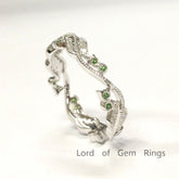 Reserved for Tracie Sapphire Wedding Band Eternity Anniversary Ring 14K White Gold - Lord of Gem Rings