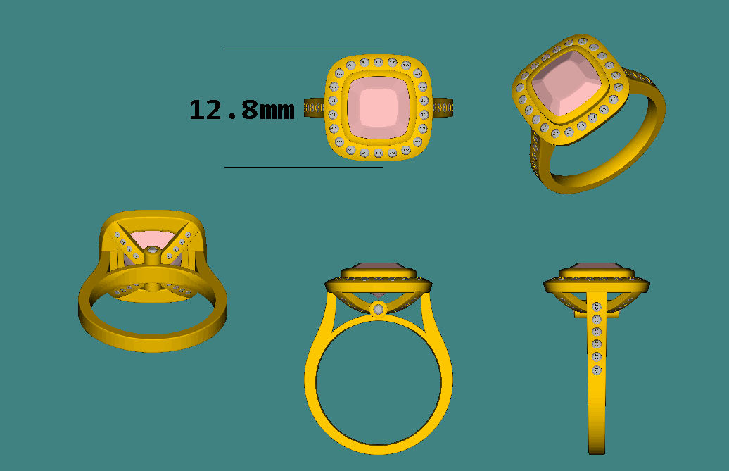 Reserved for Vicky(payments) - 2ct Cushion Aquamarine and Diamond Engagement Ring in Platinum - Lord of Gem Rings