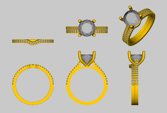 Reserved for William Custom Diamond Wedding band for Round Morganite Ring 14K White Gold