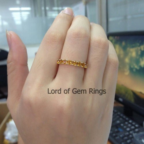 Reserved for william Natural Emerald Wedding Band Anniversary Ring 14K Yellow Gold - Lord of Gem Rings