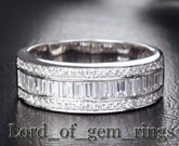 Reserved forda1948mi, Custom Made Baguette & Round Diamond Wedding Ring - Lord of Gem Rings