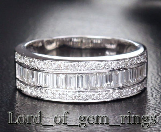 Reserved forda1948mi, Custom Made Baguette & Round Diamond Wedding Ring