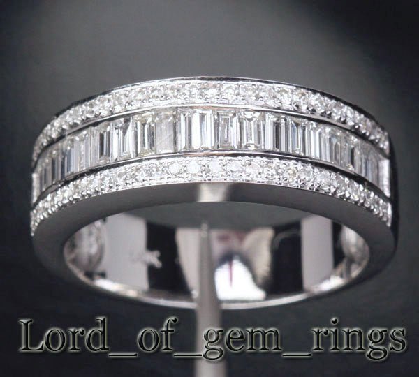 Reserved forda1948mi, Custom Made Baguette & Round Diamond Wedding Ring - Lord of Gem Rings