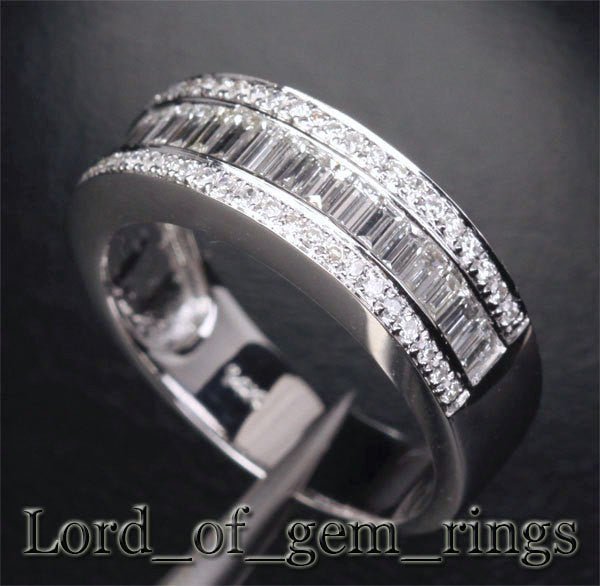 Reserved forda1948mi, Custom Made Baguette & Round Diamond Wedding Ring - Lord of Gem Rings
