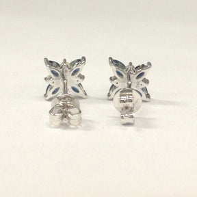 Reserved forElaine, Custom Sapphire & Diamond Earrings 14K White Gold - Lord of Gem Rings