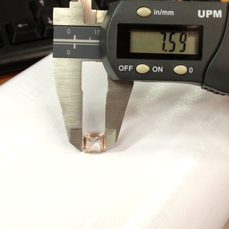 Reserved forKaren, Custom Made Cushion Peach Morganite and Matching Band, Stone SKU:cu34.9-8.475.05 - Lord of Gem Rings