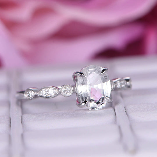 Reserved fornAAA  Oval Semi Mount Ring  Diamond Art Deco Shank 14K Gold 6x8mm