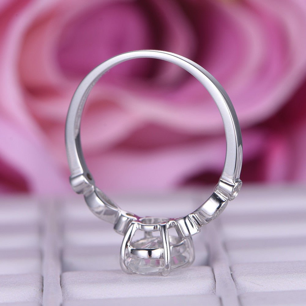Reserved fornAAA Oval Semi Mount Ring Diamond Art Deco Shank 14K Gold 6x8mm - Lord of Gem Rings