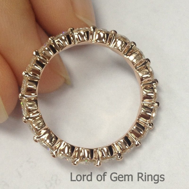 Shared Prongs Moissanite Full Eternity Wedding Band - Lord of Gem Rings