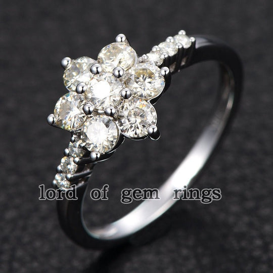 Snowflake Moissanite Engagement Ring