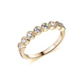 Stakable Diamond Half Eternity Ring Milgrain 14K Gold - Lord of Gem Rings