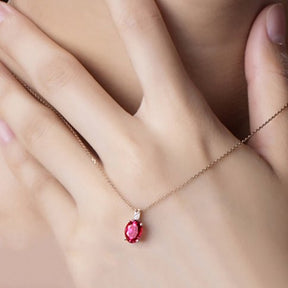 Tourmaline Diamond Pendant 18k Rose Gold - Lord of Gem Rings