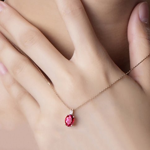 Tourmaline Diamond Pendant 18k Rose Gold - Lord of Gem Rings