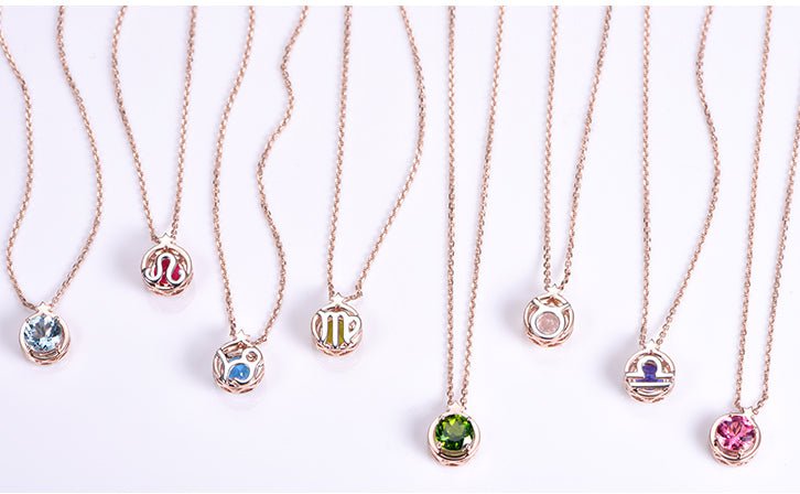 Twelve Zodiac Gemstone Pendant - Lord of Gem Rings