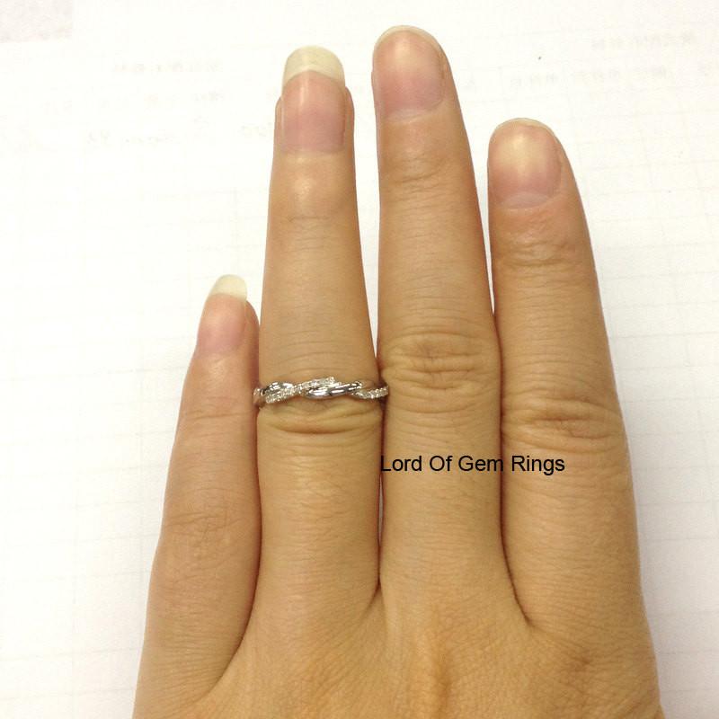 Twisted Diamond Eternity Wedding Band 14K Gold - Lord of Gem Rings