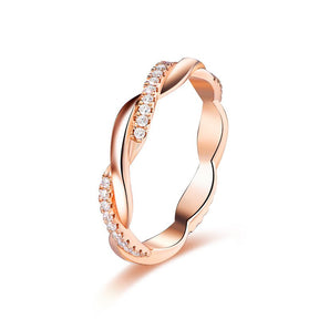 Twisted Diamond Eternity Wedding Band 14K Gold - Lord of Gem Rings