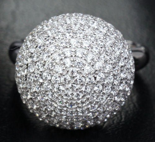 Unique Pavé Diamond Ball Ring Engagement Ring (3.82 ct.tw.) - Lord of Gem Rings