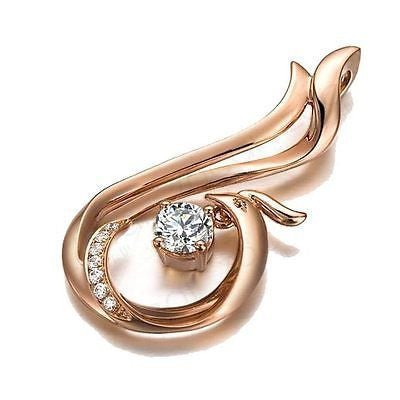 Unique Phoenix Design Diamond Pendant Necklace in 18K Gold - Lord of Gem Rings