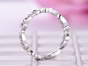 Vine and Leaf Eternity Wedding Band Plain Gold Ring - Lord of Gem Rings