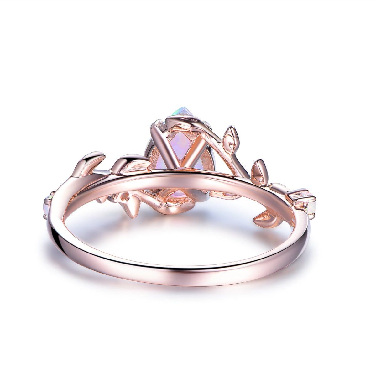 Vintage Pear Opal Engagement Vine Ring 14K Gold - Lord of Gem Rings