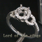 Vintage Round Diamond Semi Mount Ring - Lord of Gem Rings