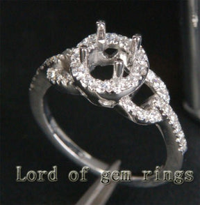 Vintage Round Diamond Semi Mount Ring - Lord of Gem Rings