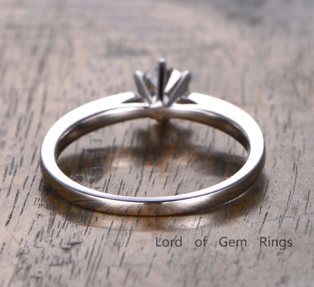 Vintage Round Moissanite Ring Diamond Accents - Lord of Gem Rings