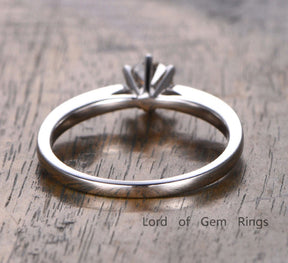 Vintage Round Moissanite Ring Diamond Accents - Lord of Gem Rings