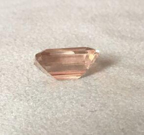 Reserved for Kyla Emerald Cut Morganite Engagement Ring 14K Rose Gold 10x12mm