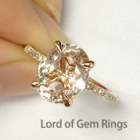 Reserved for Amy Custom Made Oval White Morganite Ring, unheated, SKU:ov25.14-1.275.05 - Lord of Gem Rings - 4