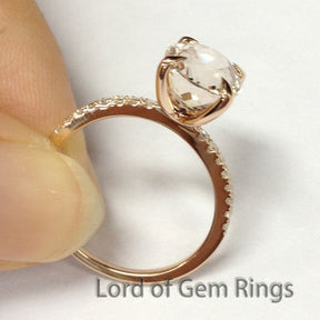 Reserved for Amy Custom Made Oval White Morganite Ring, unheated, SKU:ov25.14-1.275.05 - Lord of Gem Rings - 7