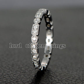 Reserved for evgenyvatev Pave Diamond Wedding Band Eternity Ring 18K White Gold - Lord of Gem Rings - 3