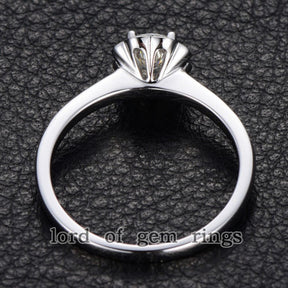 Reserved for jpix52 Round Moissanite Engagement Ring 1.5mm Moissanite Halo - Lord of Gem Rings - 6