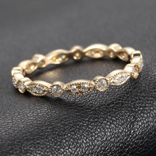 Reserved for searl_timot Pave Diamond Wedding Ring 18K Yellow Gold - Lord of Gem Rings - 2