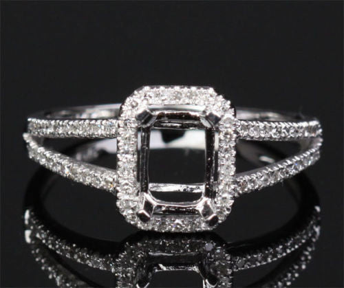 Reserved for lamulciber,Custom Made Semi Mount for Emerald cut stone - Lord of Gem Rings - 1