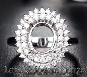 Reserved for donid46, Custom Semi Mount Ring for Oval - Lord of Gem Rings - 1